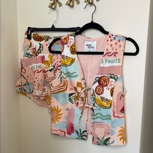 Paper Heart Fruit Top & Short Set